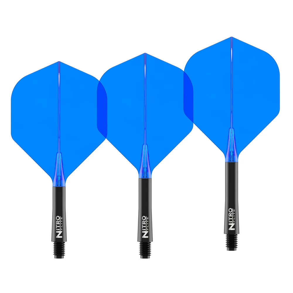 Bild von Red Dragon Nitro Flite Integrierte Dart Flights Standard No2 Schwarz & Blau