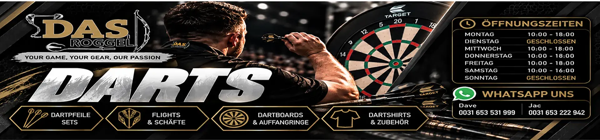 Darts Kollektion bei Dartshop DAS Roggel