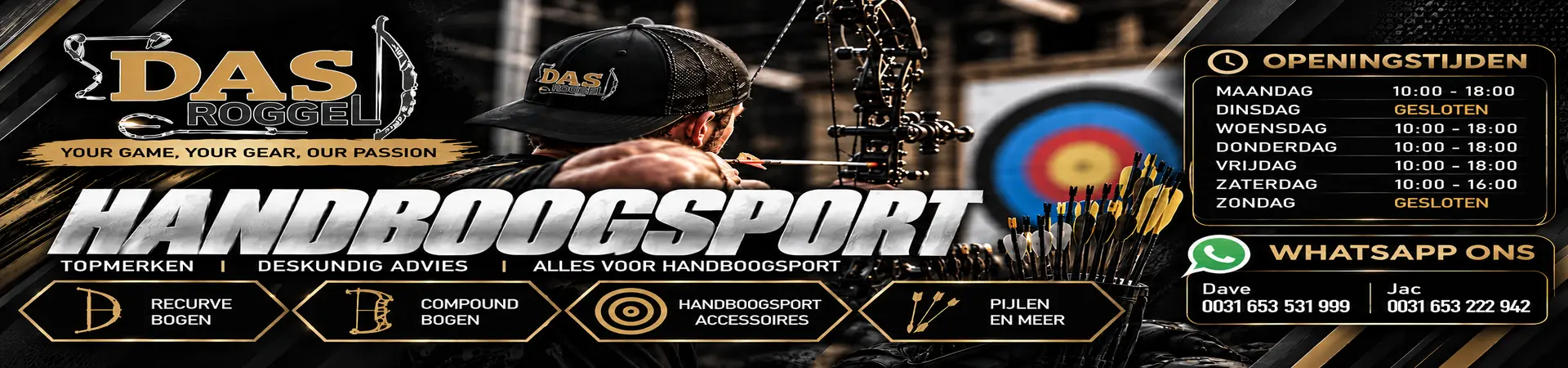 Handboogsport collectie bij Handboogwinkel DAS Roggel