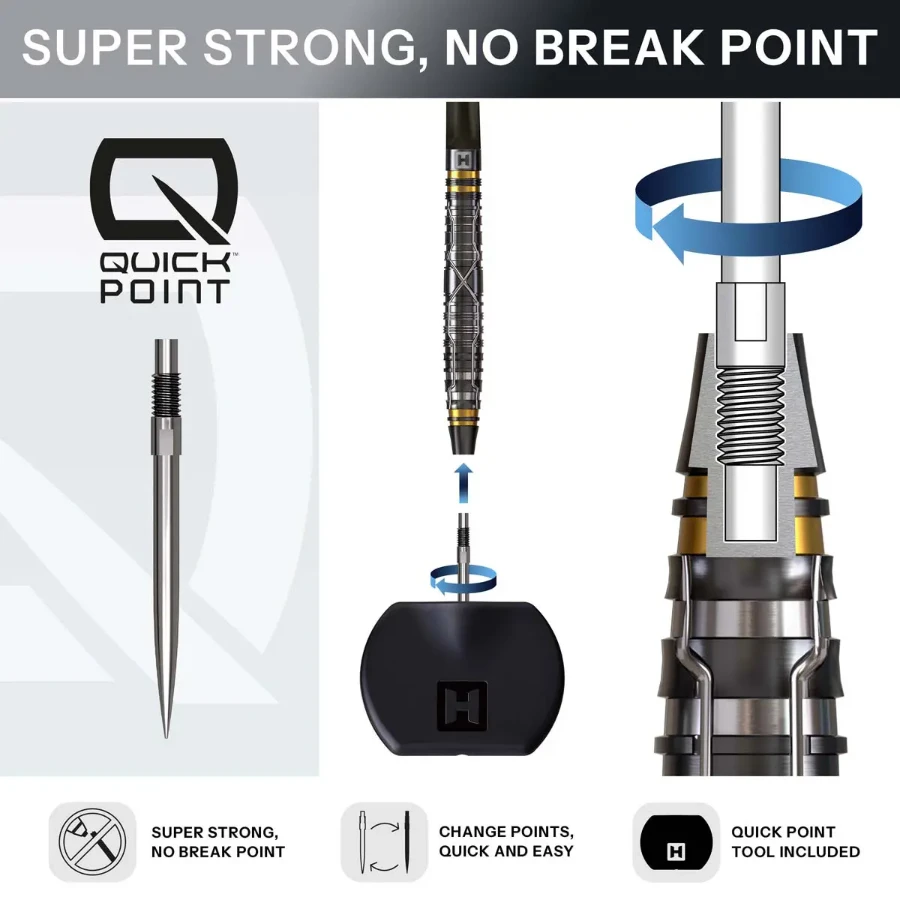 Image de Fléchettes pointe acier Harrows NX Luxe 90% QP