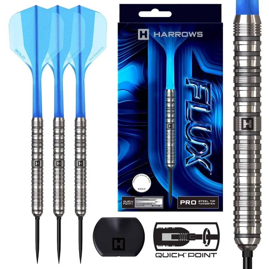 Image de Fléchettes pointe acier Harrows Flux Pro Tungsten QP