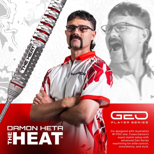 Image de Fléchettes pointe acier Harrows Damon Heta Geo 90% QP